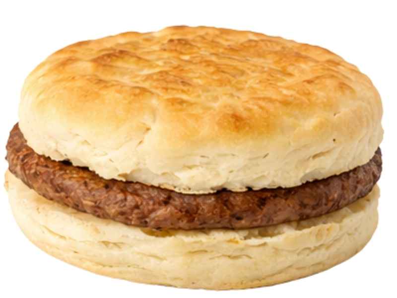 Biscuit with Sausage price $2.59 with 520 calories warm biscuit with savory sausage patty