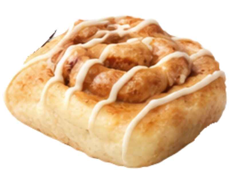 Cinnamon Roll price $2.99 with 580 calories sweet rolled pastry with icing