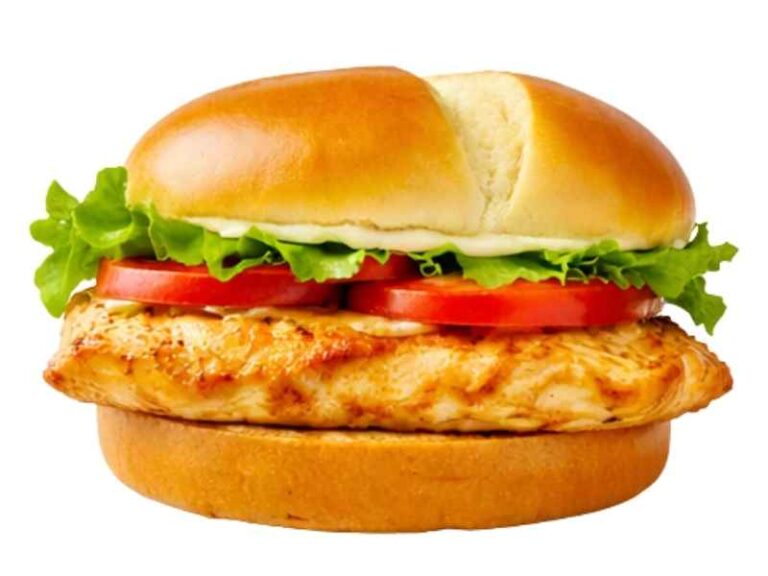 Grilled Chicken Sandwich price $6.59 with 430 calories grilled chicken breast with lettuce tomatoes on a bun