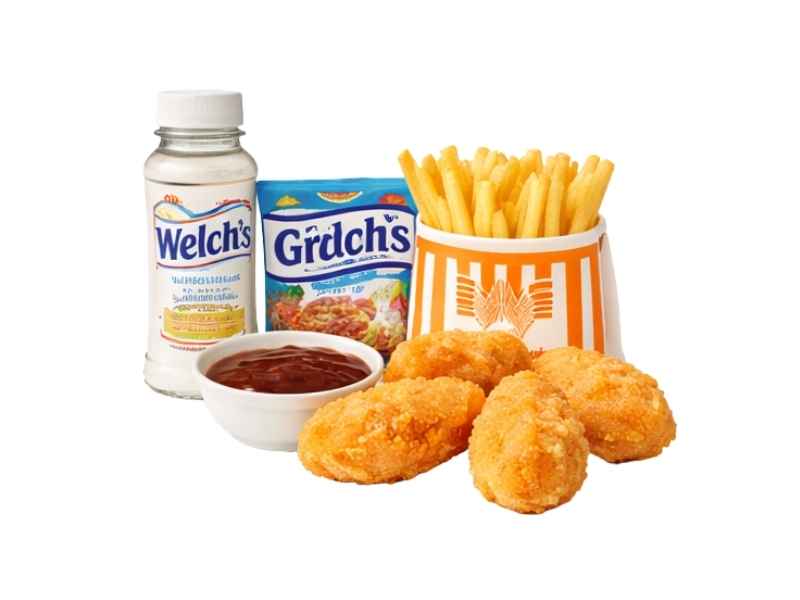 Whatachick'n Bites 4 pieces price $5.29 with 260 calories crispy chicken bites kids portion